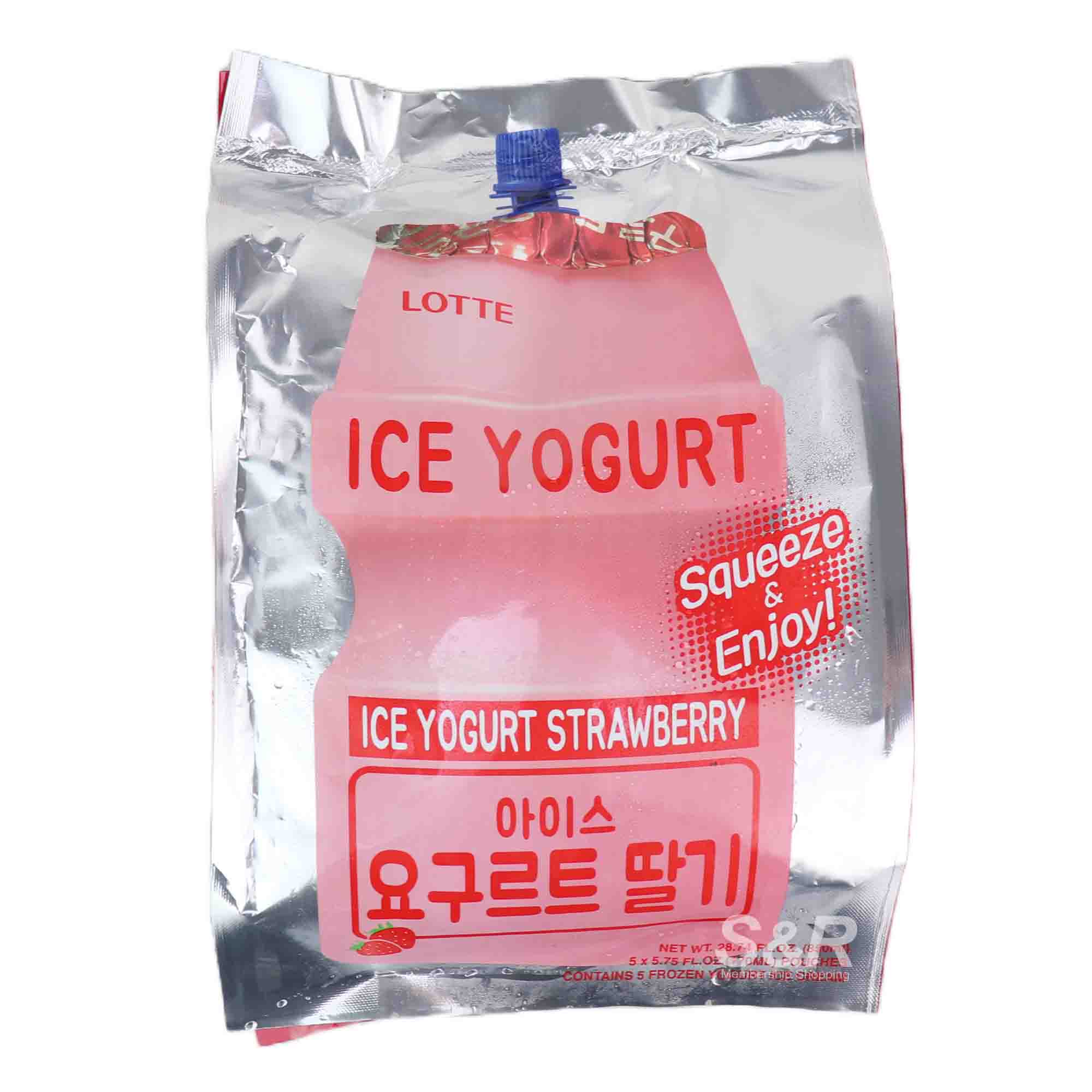 Lotte Strawberry Ice Yogurt (170mL x 5pcs)